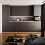 Artego Design Turin Akkermunt Rechte Keuken Zwart Artego Design Turin Akkermunt Rechte Keuken Zwart