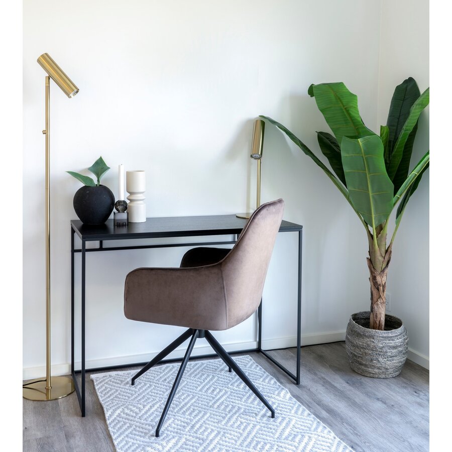 Vita Zwarte Bureautafel 100 cm