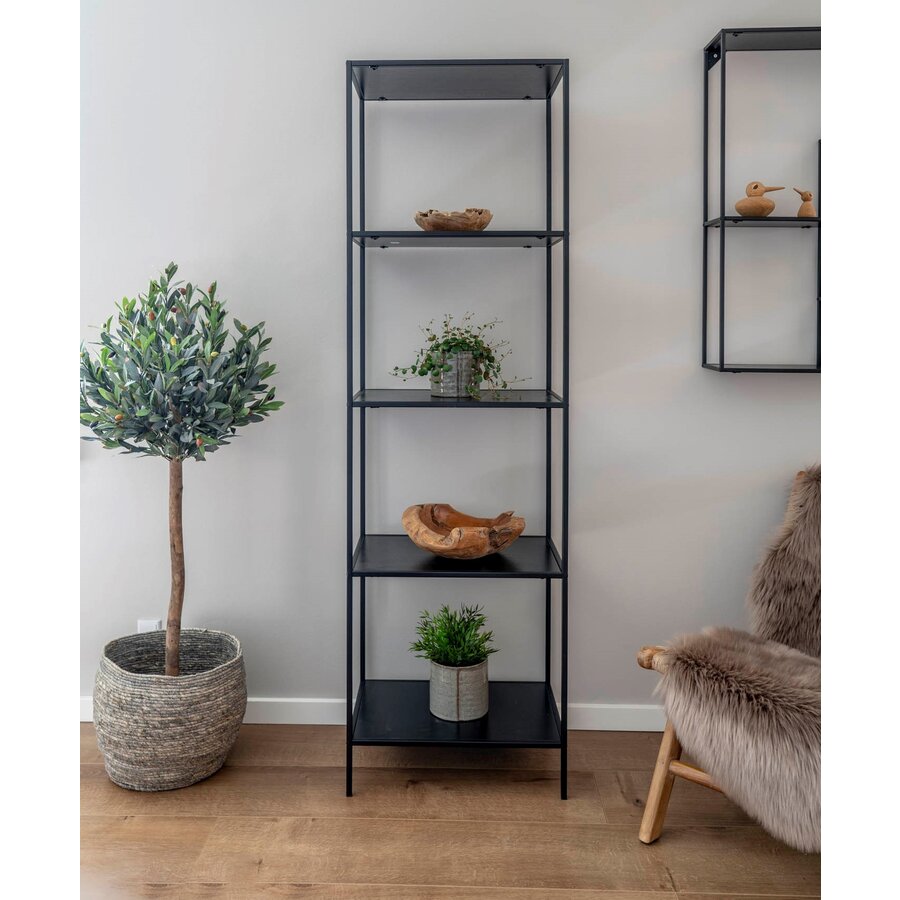 Vita Zwarte Wandkast Slim H170 cm Vita Zwarte Wandkast Slim H170 cm