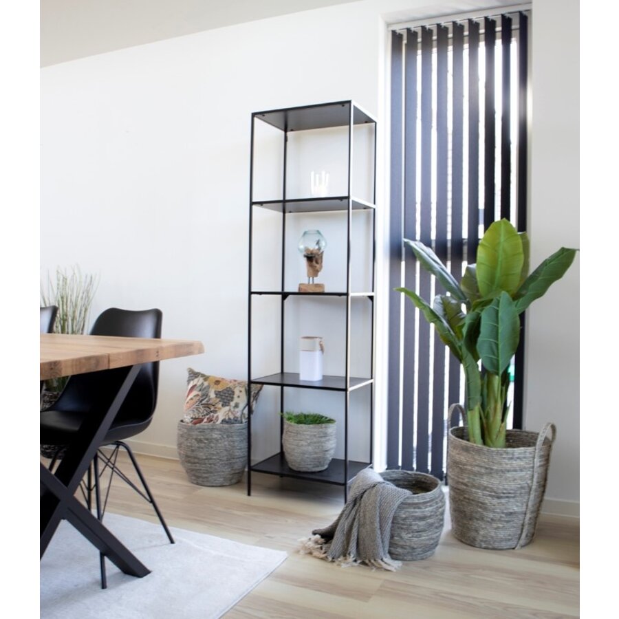 Vita Zwarte Wandkast Slim H170 cm Vita Zwarte Wandkast Slim H170 cm