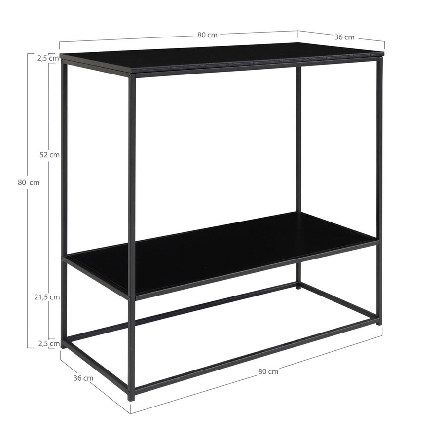 Vita Zwarte Sidetable 80 cm Vita Zwarte Sidetable 80 cm