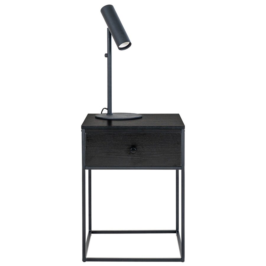 Vita Zwarte Bijzettafel met Lade Vita Zwarte Bijzettafel met Lade