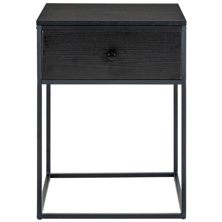 Vita Zwarte Bijzettafel met Lade Vita Zwarte Bijzettafel met Lade