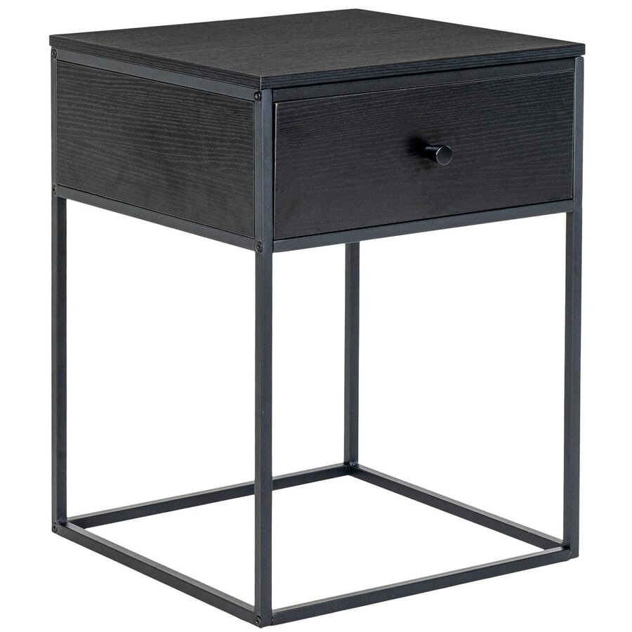 Vita Zwarte Bijzettafel met Lade Vita Zwarte Bijzettafel met Lade