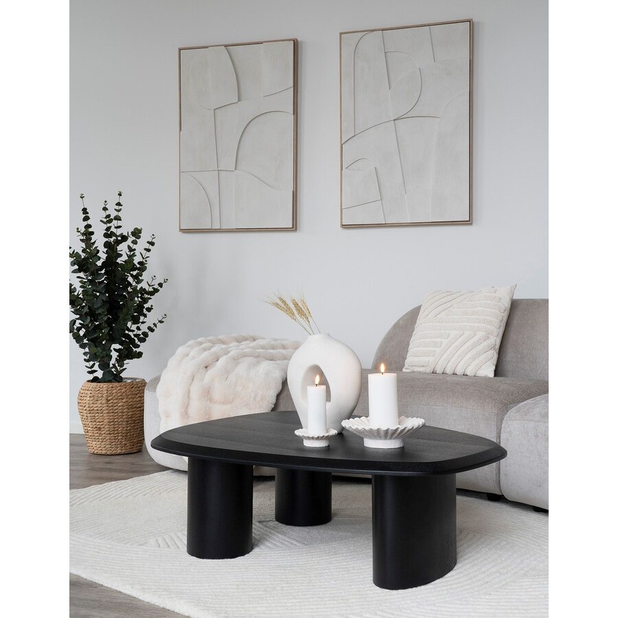 Madeline Witte Relief Wanddecoratie Motief Twee Madeline Witte Relief Wanddecoratie Motief Twee