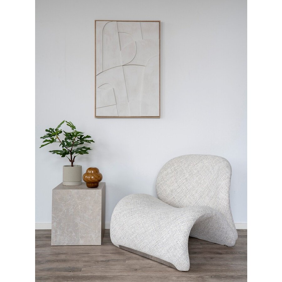 Madeline Witte Relief Wanddecoratie Motief Twee Madeline Witte Relief Wanddecoratie Motief Twee