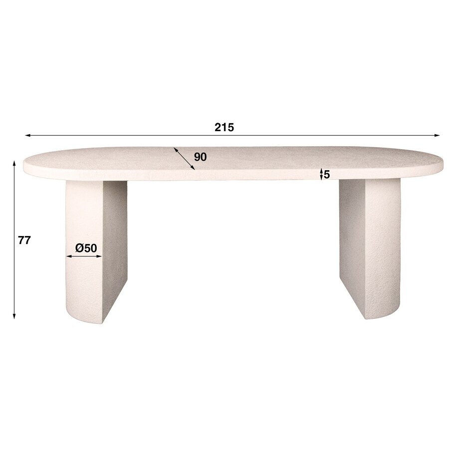 Arch Stone Eettafel 215 cm Marmer Composiet Arch Stone Eettafel 215 cm Marmer Composiet
