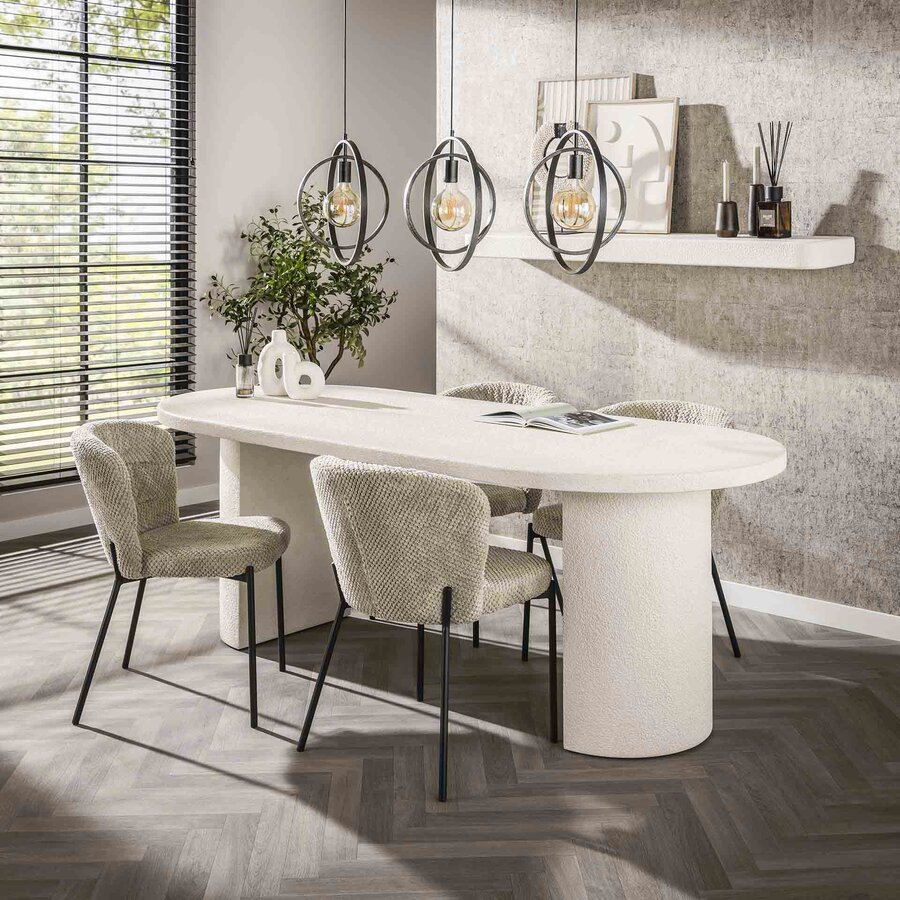 Arch Stone Eettafel 215 cm Marmer Composiet Arch Stone Eettafel 215 cm Marmer Composiet