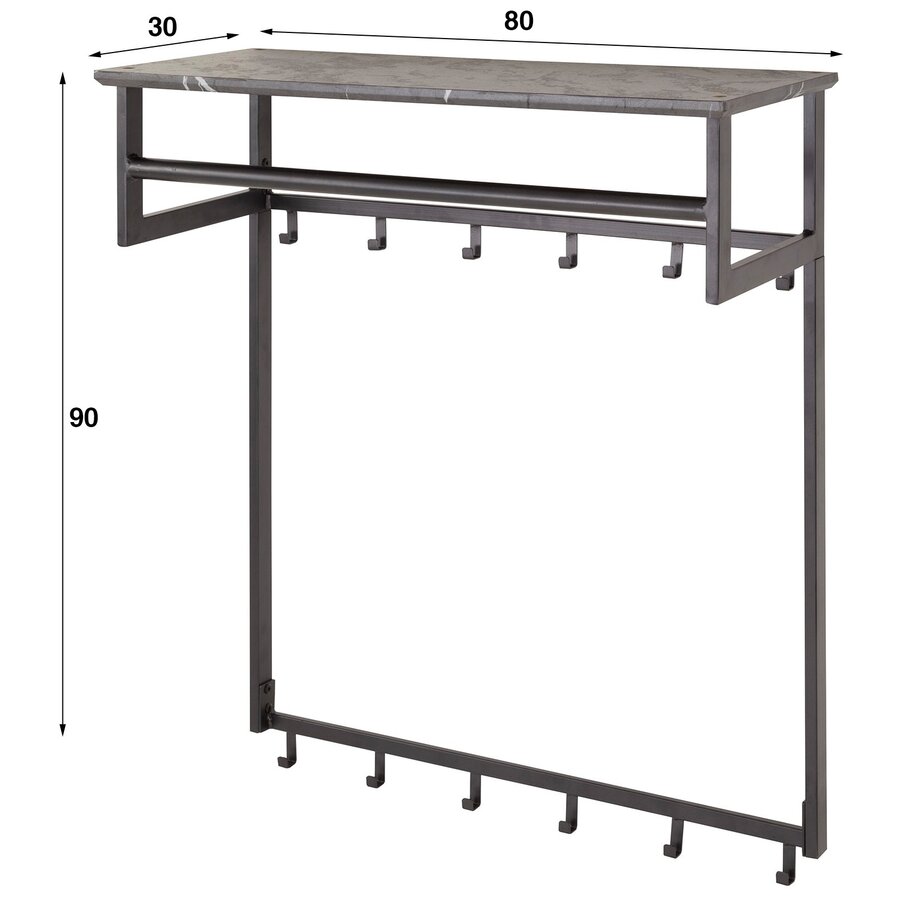 Antre Keramiek Kapstok met Hoedenplank Hoog Antre Keramiek Kapstok met Hoedenplank Hoog