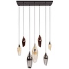 Cocoon Glazen Hanglamp 4+3L Mix