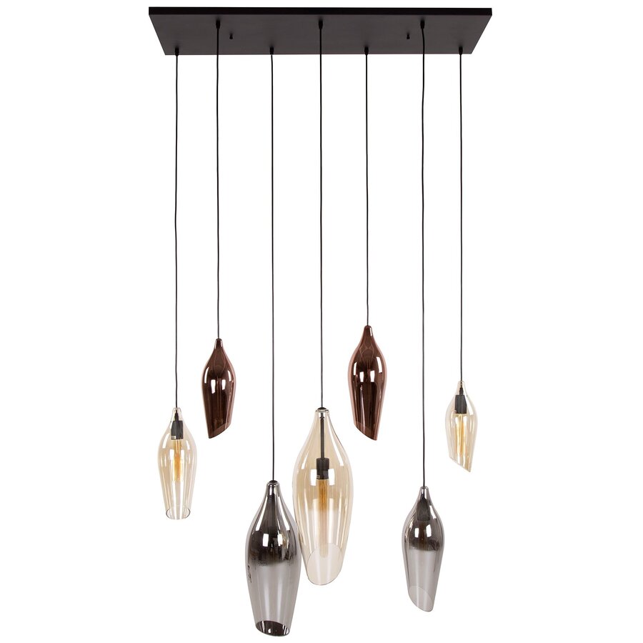 Cocoon Glazen Hanglamp 4+3L Mix Cocoon Glazen Hanglamp 4+3L Mix