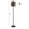 Drift Glazen Vloerlamp Gerookt Grijs