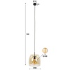 Drift Glazen Hanglamp Amber