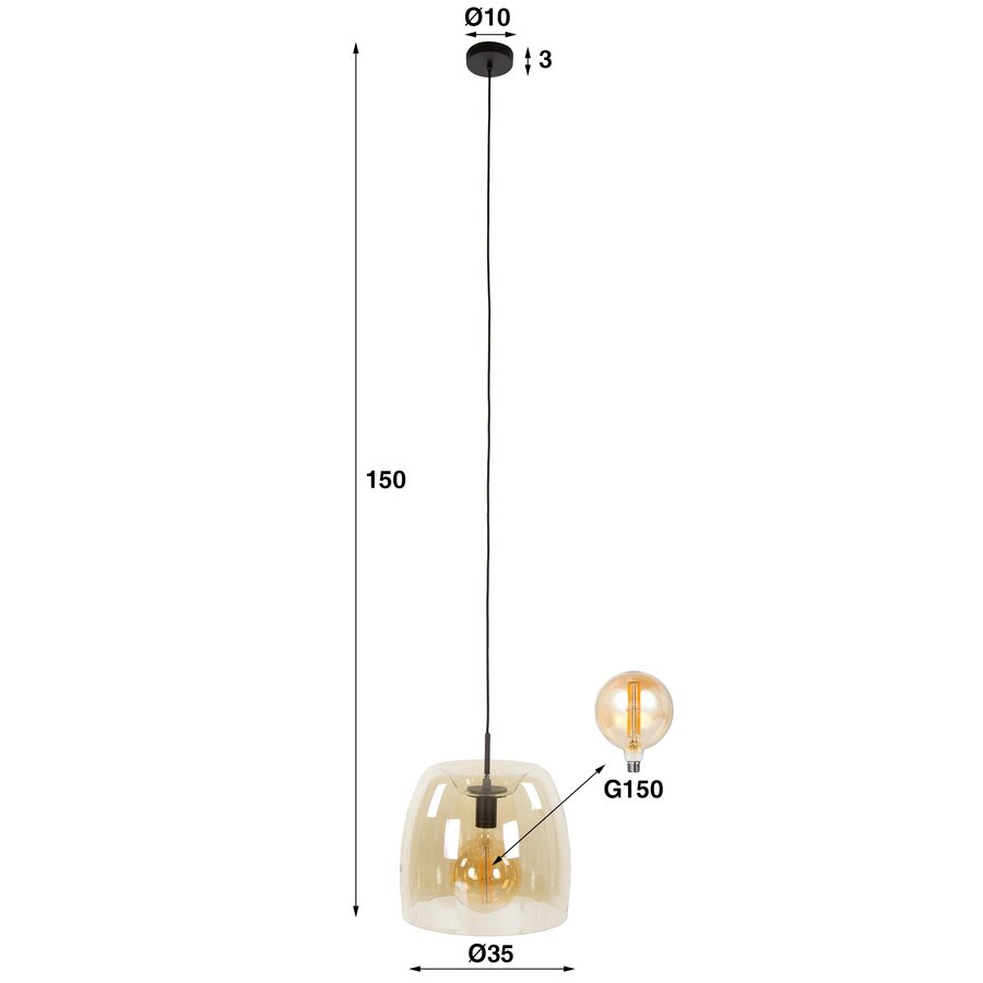 Drift Glazen Hanglamp Koper Drift Glazen Hanglamp Koper