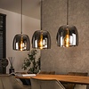 Drift Glazen Hanglamp 3L Gerookt Grijs