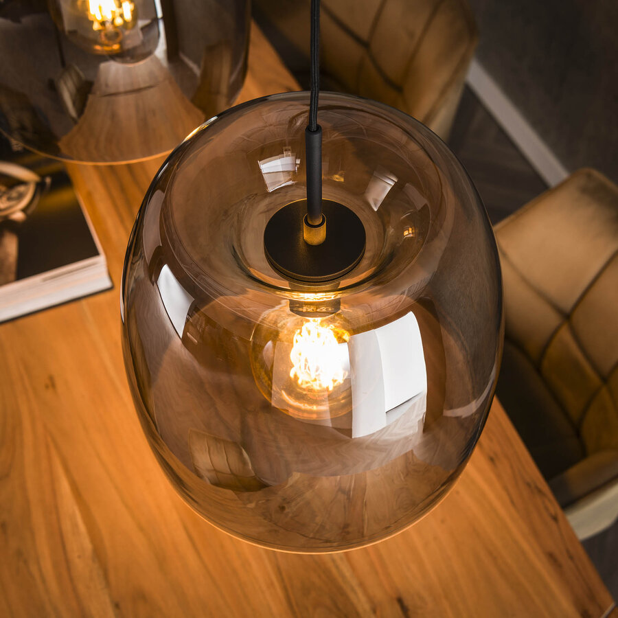 Drift Glazen Hanglamp 3L Gerookt Grijs Drift Glazen Hanglamp 3L Gerookt Grijs