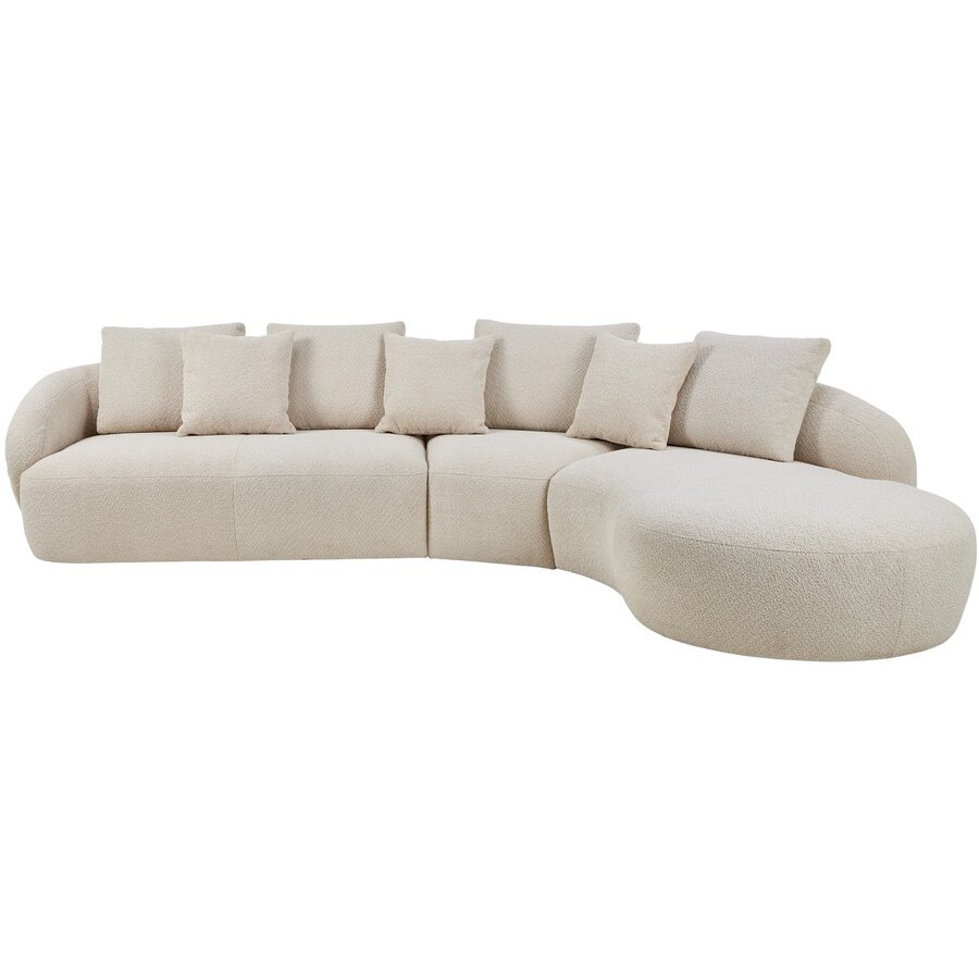 Torino Creme 2,5-Zits + Hoek + Chaise Lounge Rechts Torino Creme 2,5-Zits + Hoek + Chaise Lounge Rechts