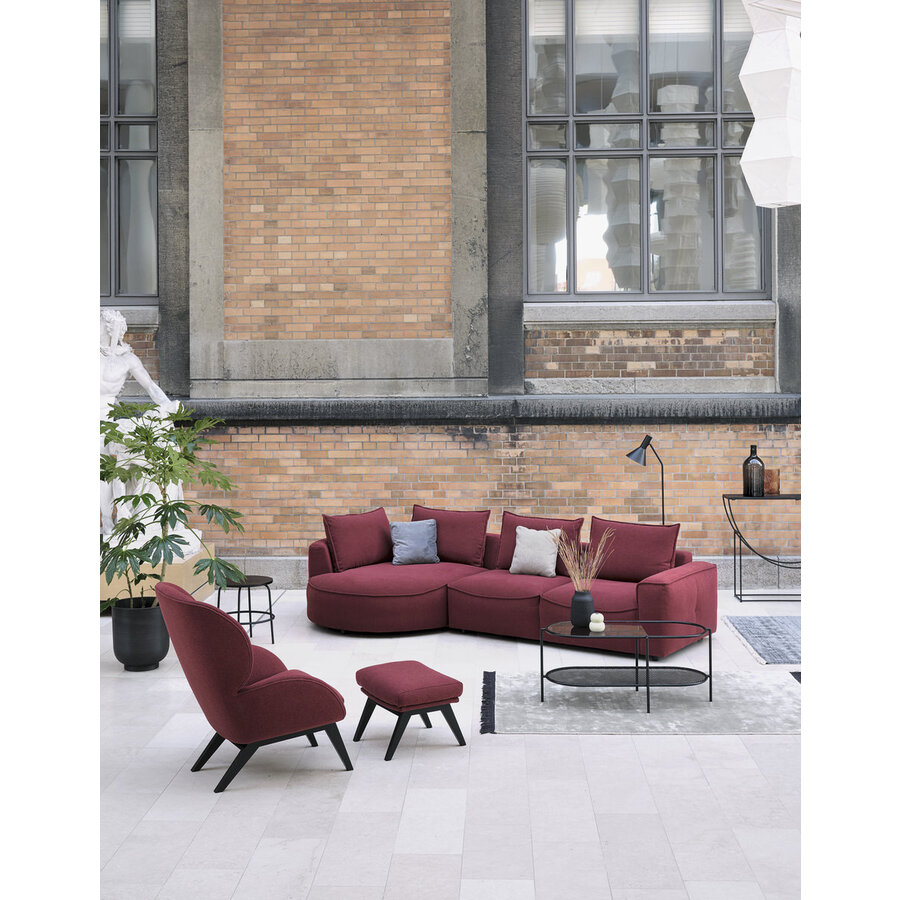 Samone Wijnrood 2,5-Zits + Chaise Lounge Links Samone Wijnrood 2,5-Zits + Chaise Lounge Links