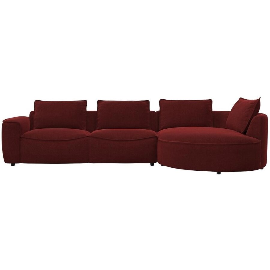 Samone Wijnrood 2,5-Zits + Chaise Lounge Rechts Samone Wijnrood 2,5-Zits + Chaise Lounge Rechts