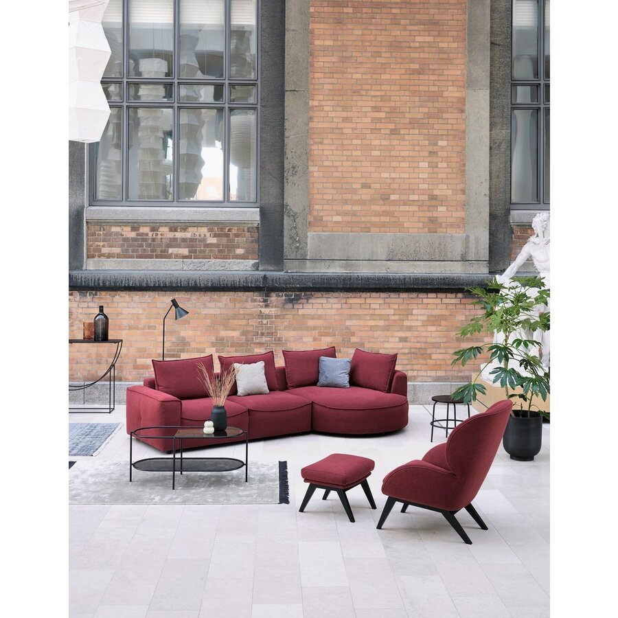 Samone Wijnrood 2,5-Zits + Chaise Lounge Rechts Samone Wijnrood 2,5-Zits + Chaise Lounge Rechts