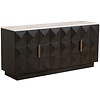 Claremont Bruine Dressoir 4-Deuren Steentop