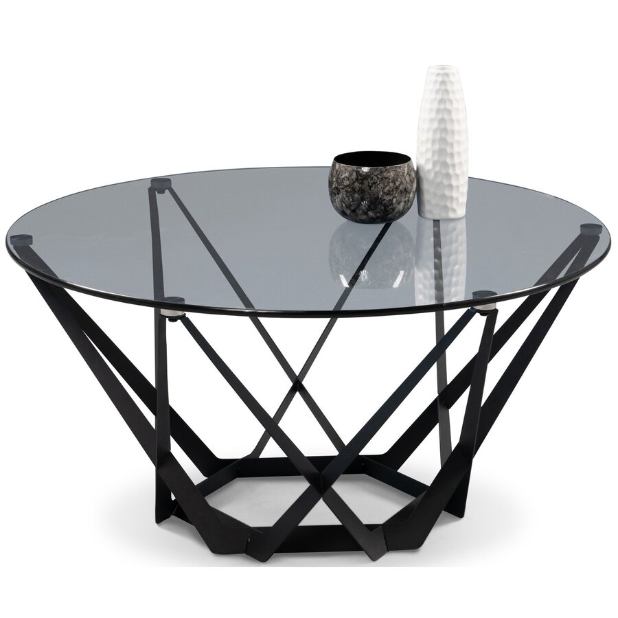 Mia Salontafel Tweedekans Glas Ø80 cm Mia Salontafel Tweedekans Glas Ø80 cm