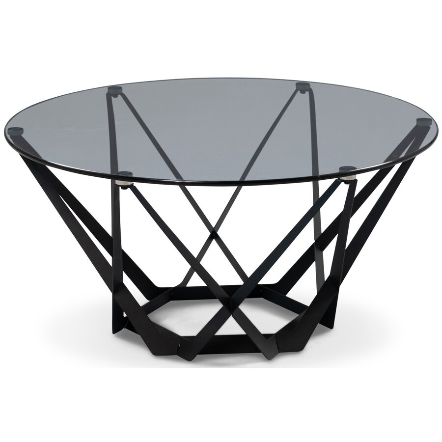 Mia Salontafel Tweedekans Glas Ø80 cm Mia Salontafel Tweedekans Glas Ø80 cm