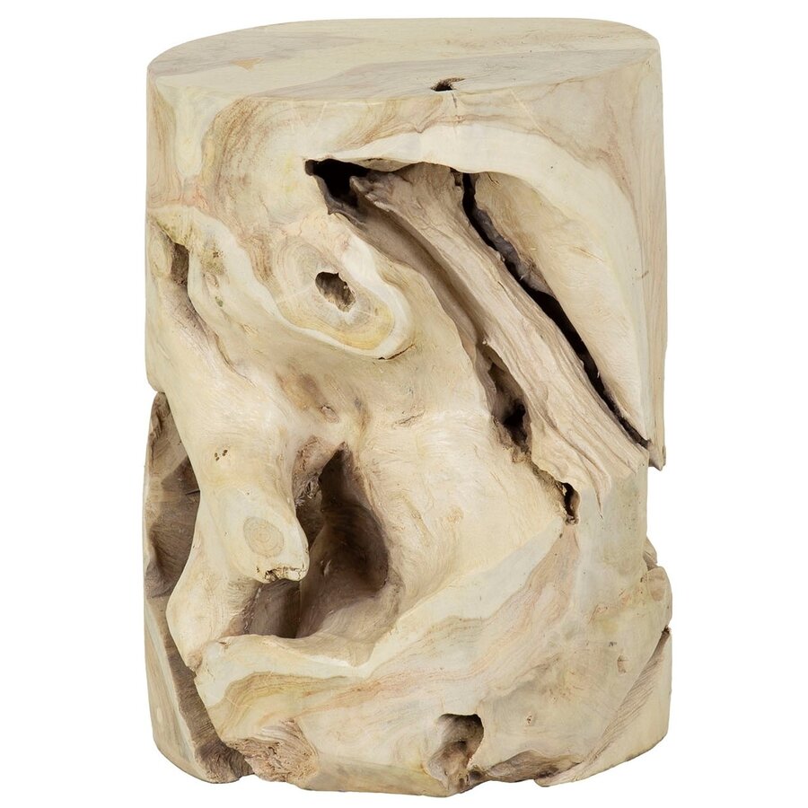 Natural Line Bijzettafel Teak Wit Natural Line Bijzettafel Teak Wit