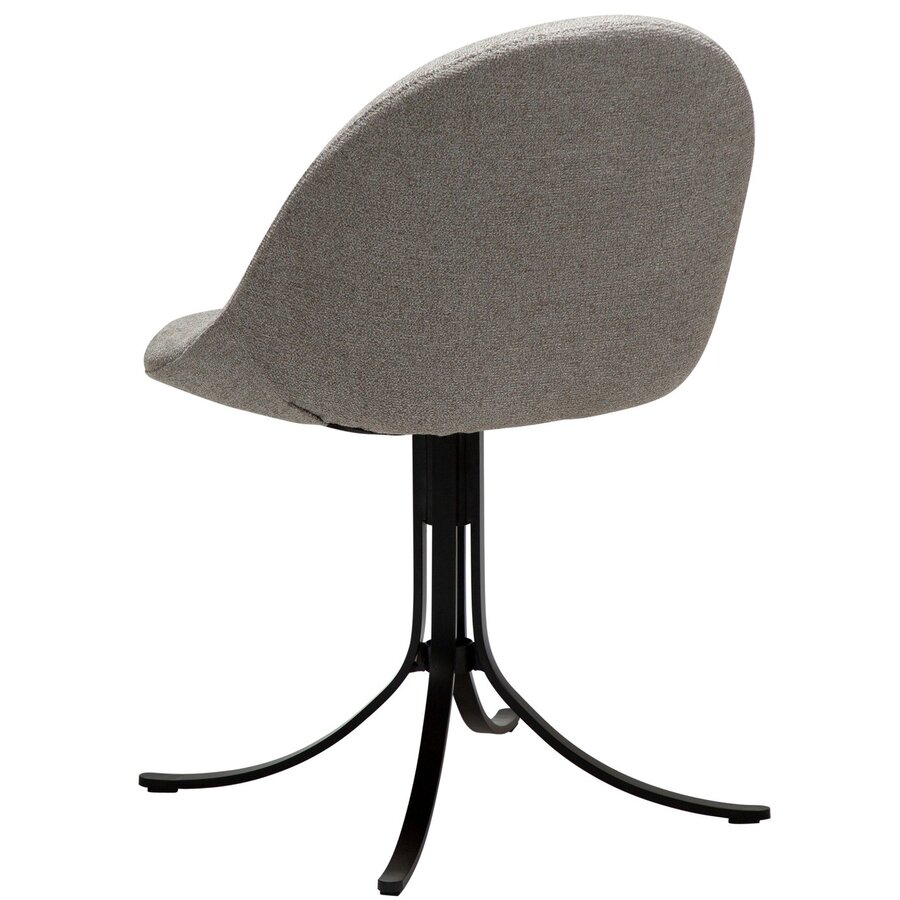 Dolo Aardebruin Bouclé Draaistoel Dolo Aardebruin Bouclé Draaistoel