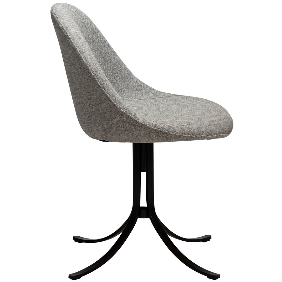 Dolo Aardebruin Bouclé Draaistoel Dolo Aardebruin Bouclé Draaistoel