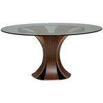Dan Form Epic Ronde Eettafel Glas / Walnoot Dan Form Epic Ronde Eettafel Glas / Walnoot