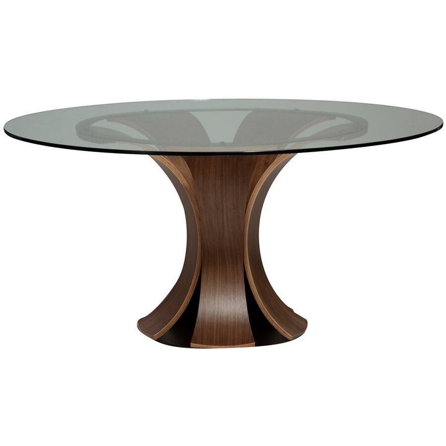 Epic Ronde Eettafel Glas / Walnoot Epic Ronde Eettafel Glas / Walnoot