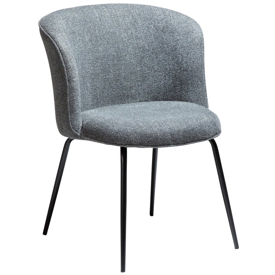 Bliss Grijs Bouclé Eetkamerstoel Bliss Grijs Bouclé Eetkamerstoel