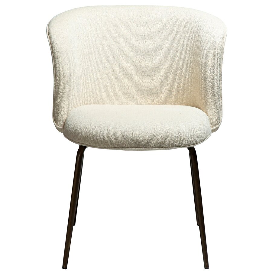 Bliss Amandel Bouclé Eetkamerstoel