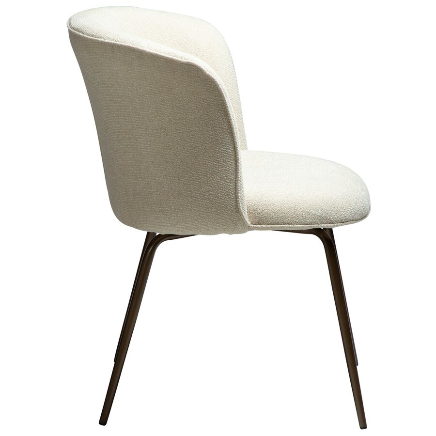 Bliss Amandel Bouclé Eetkamerstoel