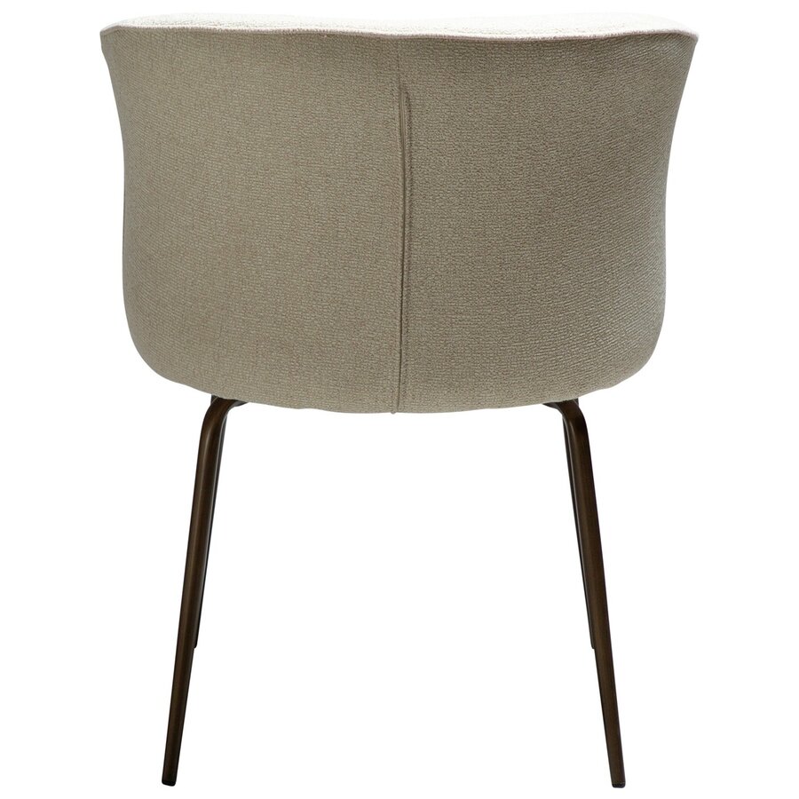 Bliss Amandel Bouclé Eetkamerstoel