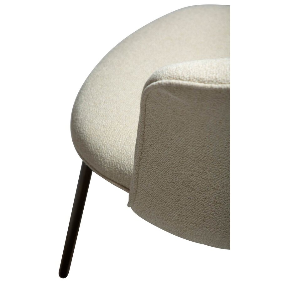 Bliss Amandel Bouclé Eetkamerstoel