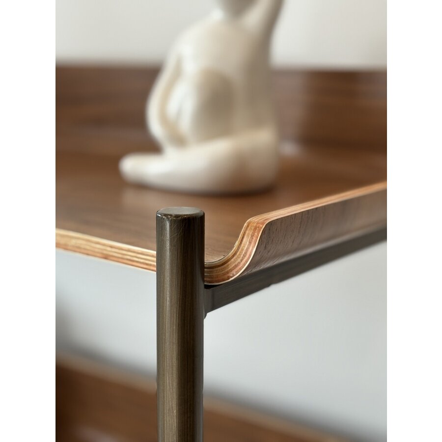 Friyay Walnoot Boekenkast met 4-Planken