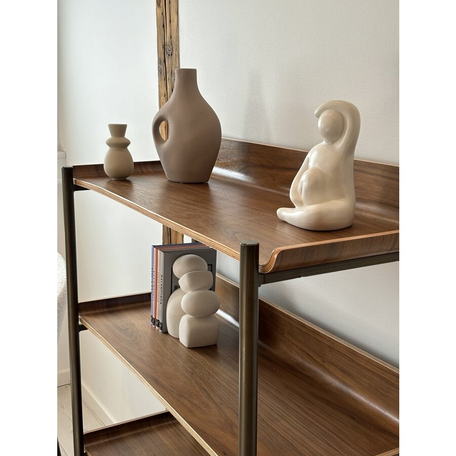 Friyay Walnoot Boekenkast met 4-Planken