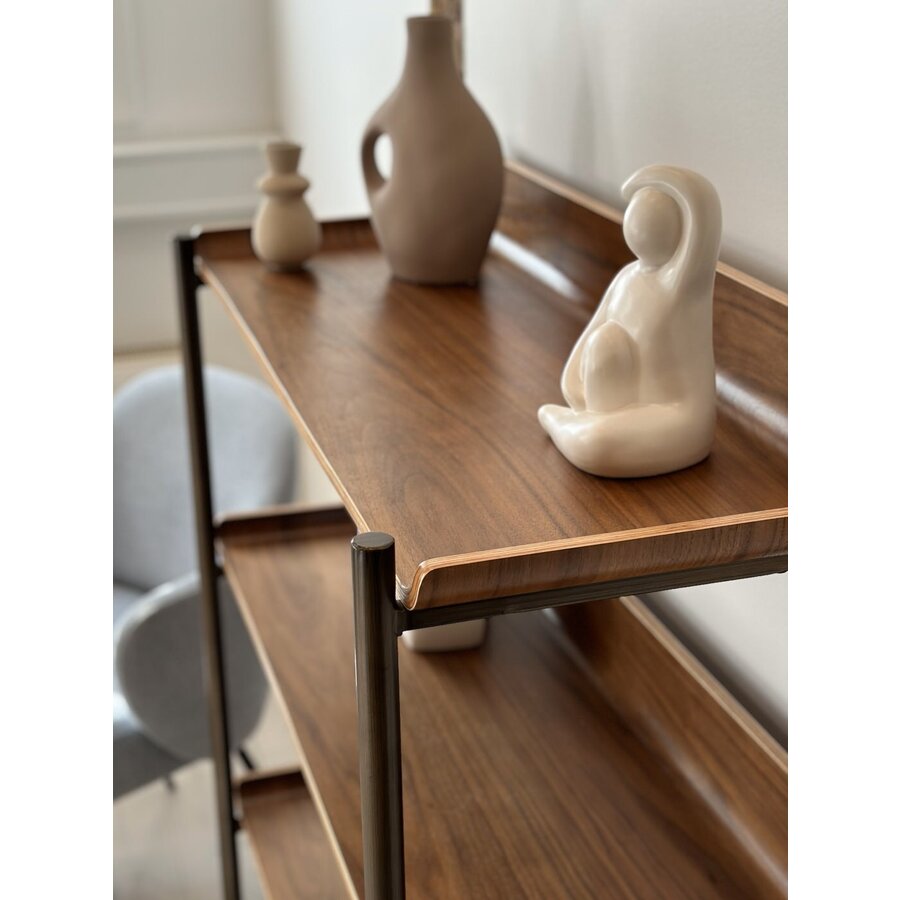 Friyay Walnoot Boekenkast met 4-Planken