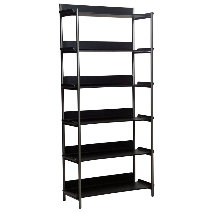 Friyay Zwart Essenhout Boekenkast met 6-Planken Friyay Zwart Essenhout Boekenkast met 6-Planken