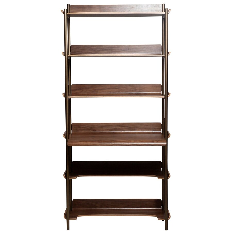 Friyay Walnoot Boekenkast met Bureaublad Friyay Walnoot Boekenkast met Bureaublad