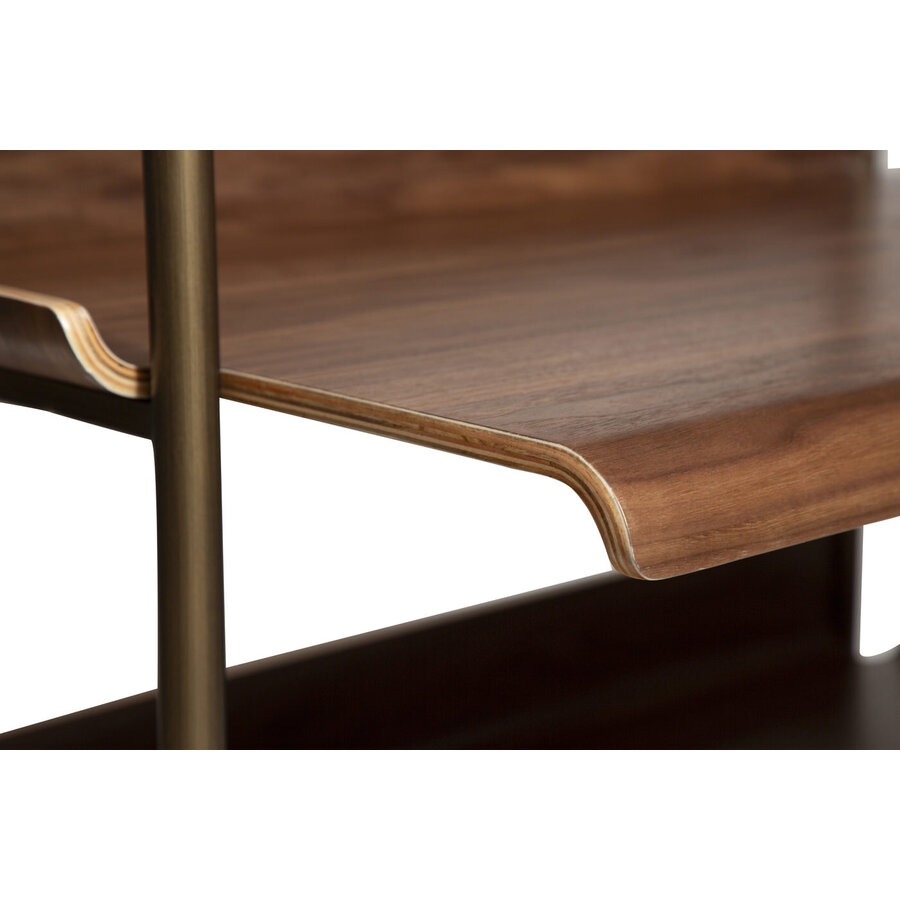 Friyay Walnoot Boekenkast met Bureaublad Friyay Walnoot Boekenkast met Bureaublad