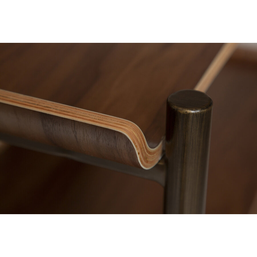 Friyay Walnoot Boekenkast met Bureaublad Friyay Walnoot Boekenkast met Bureaublad