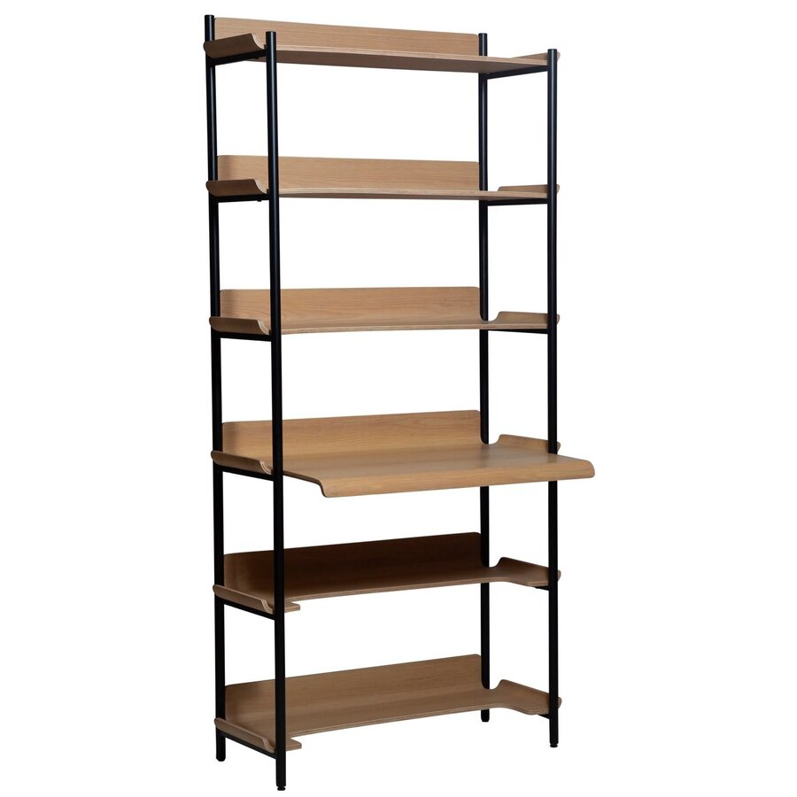 Friyay Blank Eiken Boekenkast met Bureaublad Friyay Blank Eiken Boekenkast met Bureaublad