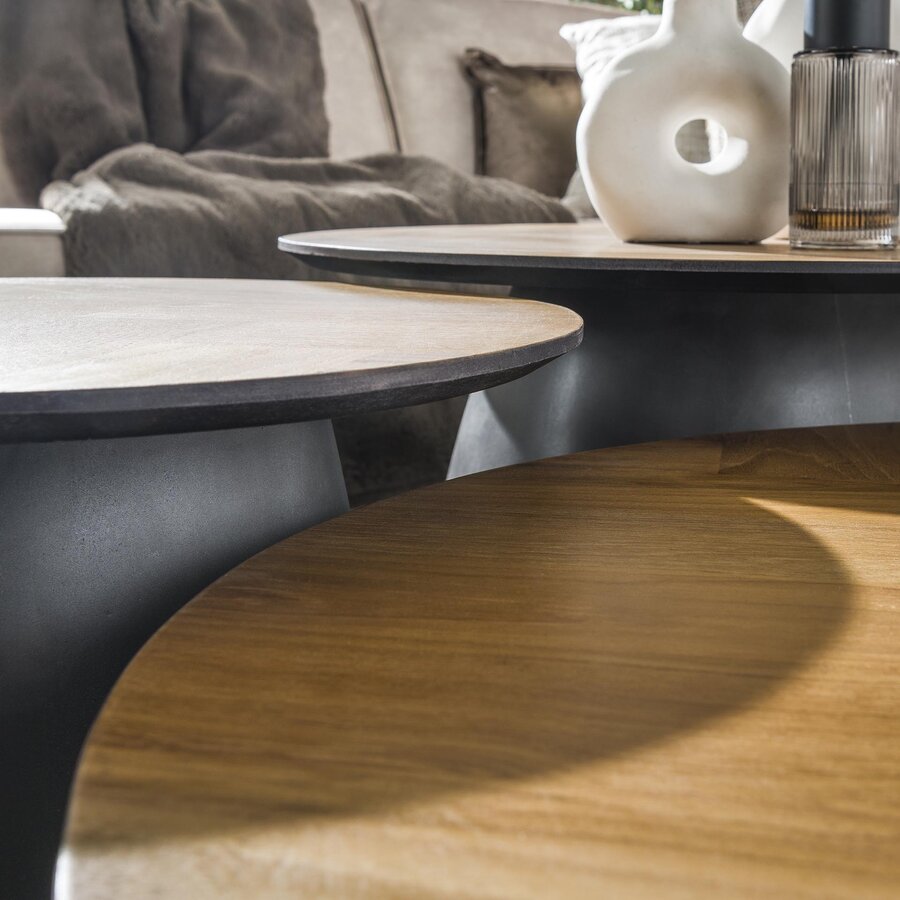 Infinite Ronde Salontafel Set van Teakhout