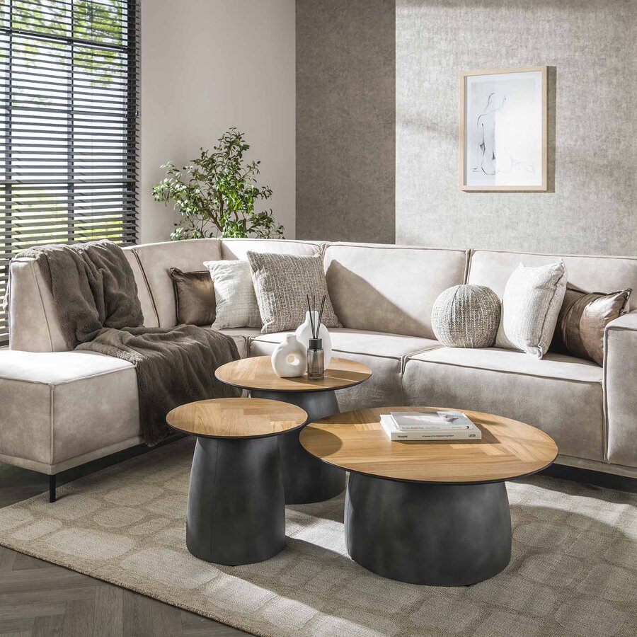 Infinite Ronde Salontafel Set van Teakhout