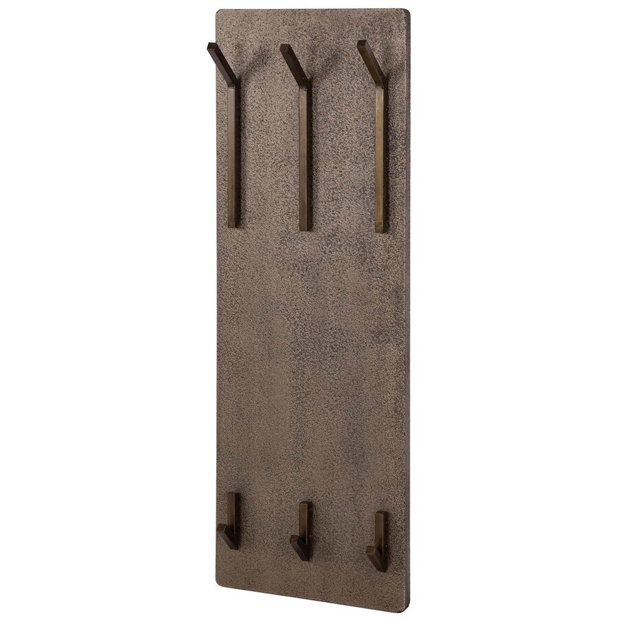 Ferro Brons Kapstok 2x3 Haken Hoog Ferro Brons Kapstok 2x3 Haken Hoog