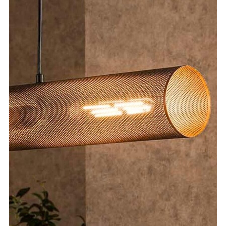 Tube Mesh Hanglamp Artic Zwart 120 cm Tube Mesh Hanglamp Artic Zwart 120 cm