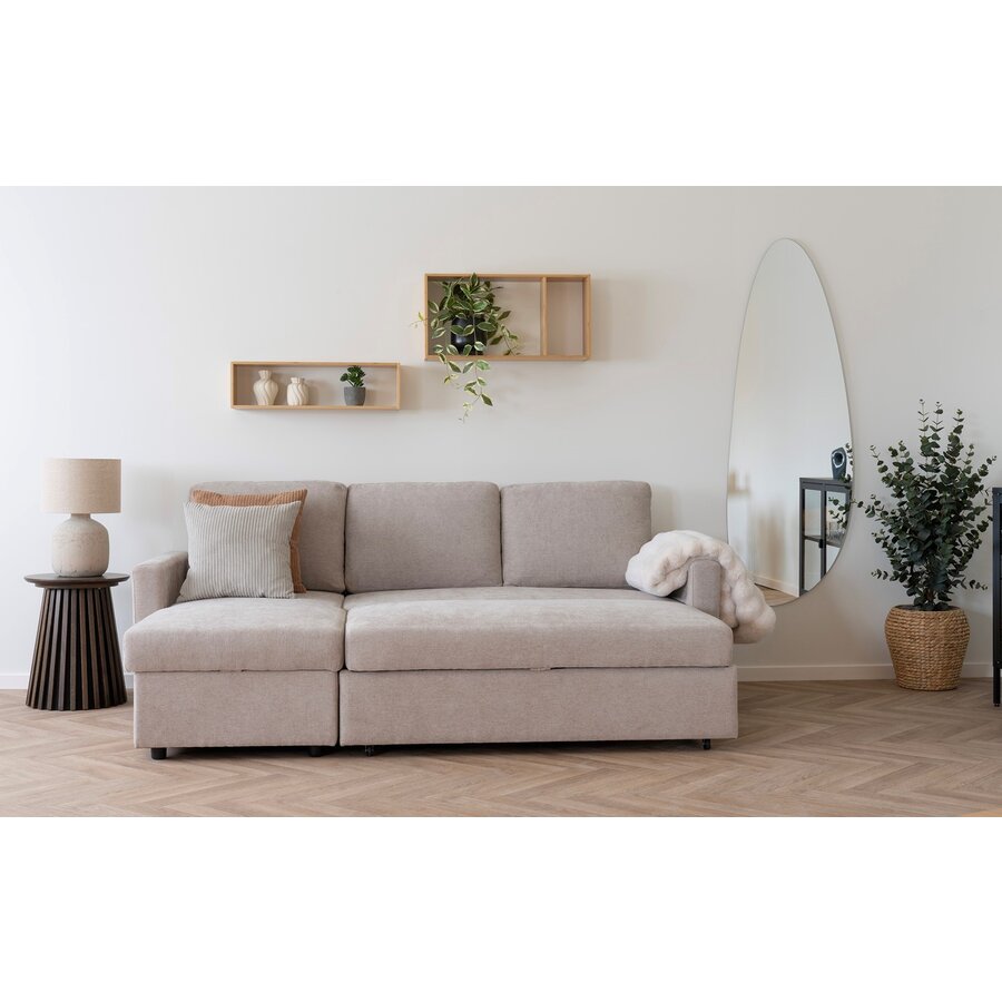 Belfast Zand 2-Zits + Chaise Lounge Slaapbank Belfast Zand 2-Zits + Chaise Lounge Slaapbank